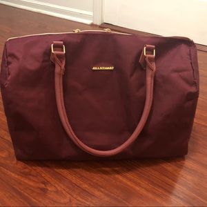 Jill Stuart Maroon Red Boston Med duffle bag
